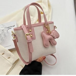 Croc Embossed Mini Bucket Handbag